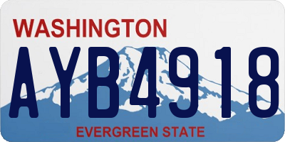 WA license plate AYB4918
