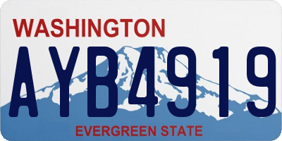 WA license plate AYB4919