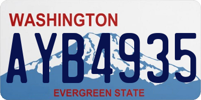 WA license plate AYB4935