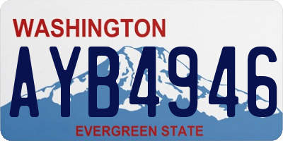 WA license plate AYB4946