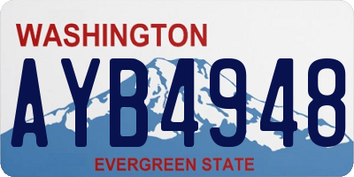 WA license plate AYB4948