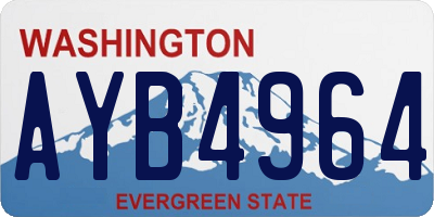 WA license plate AYB4964