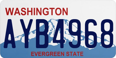 WA license plate AYB4968