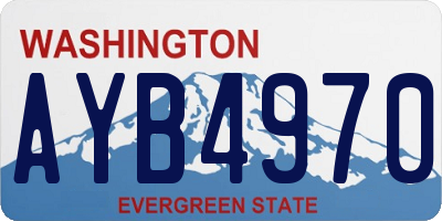 WA license plate AYB4970