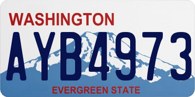 WA license plate AYB4973