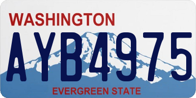 WA license plate AYB4975