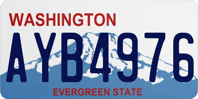 WA license plate AYB4976