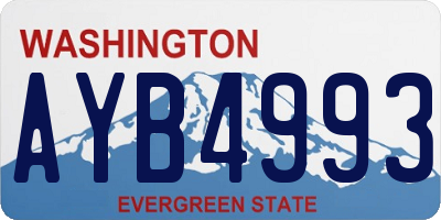 WA license plate AYB4993