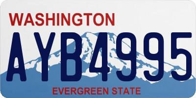 WA license plate AYB4995