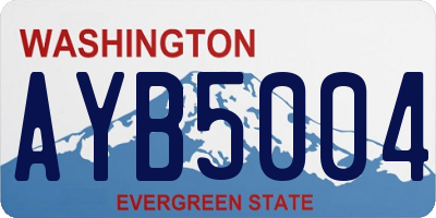 WA license plate AYB5004