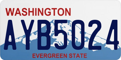WA license plate AYB5024