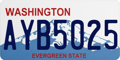 WA license plate AYB5025