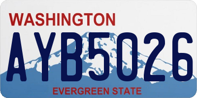 WA license plate AYB5026