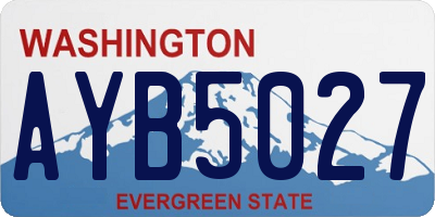 WA license plate AYB5027