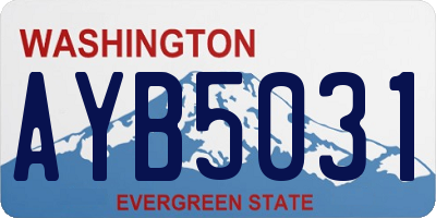 WA license plate AYB5031