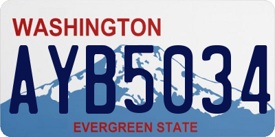 WA license plate AYB5034