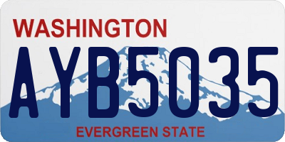 WA license plate AYB5035