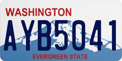 WA license plate AYB5041
