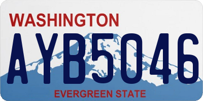 WA license plate AYB5046