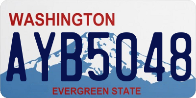 WA license plate AYB5048