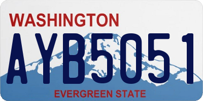 WA license plate AYB5051