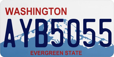 WA license plate AYB5055