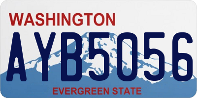 WA license plate AYB5056