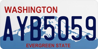 WA license plate AYB5059