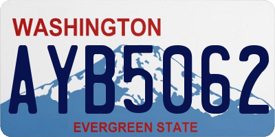 WA license plate AYB5062