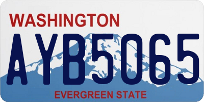 WA license plate AYB5065