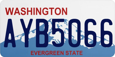 WA license plate AYB5066