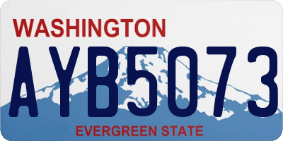 WA license plate AYB5073