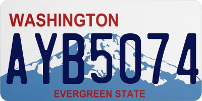 WA license plate AYB5074