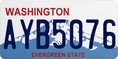 WA license plate AYB5076