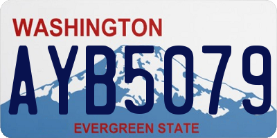 WA license plate AYB5079