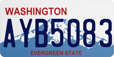 WA license plate AYB5083