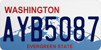 WA license plate AYB5087