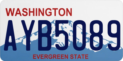 WA license plate AYB5089