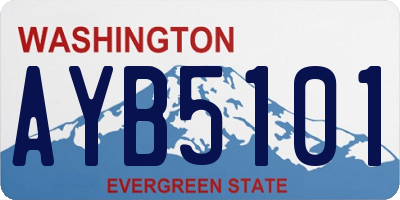 WA license plate AYB5101