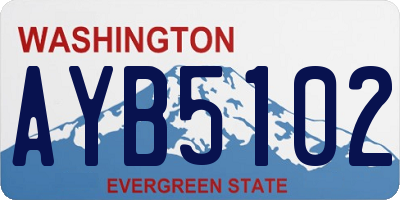 WA license plate AYB5102
