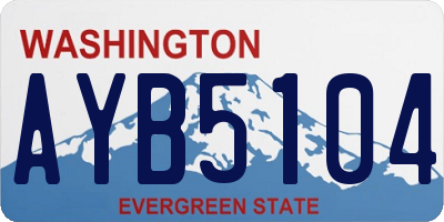 WA license plate AYB5104