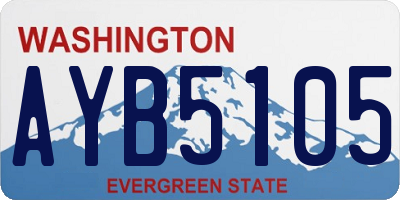 WA license plate AYB5105