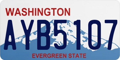 WA license plate AYB5107