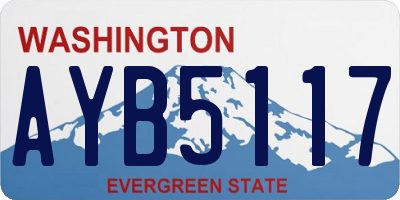 WA license plate AYB5117