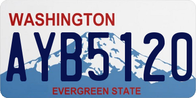 WA license plate AYB5120