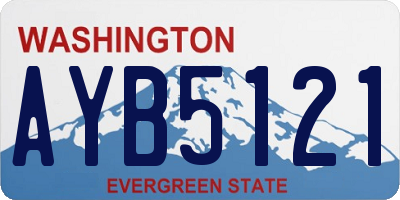 WA license plate AYB5121