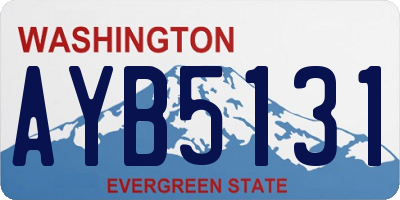 WA license plate AYB5131