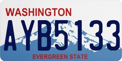 WA license plate AYB5133