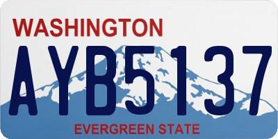 WA license plate AYB5137