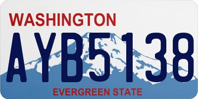 WA license plate AYB5138